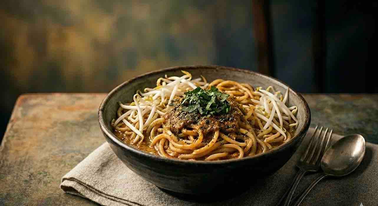 [NEW] Dry Laksa Bowl / Dry Rendang Noodles /Soup Ee Mee with a large chilled Oat Milk / Home Brewed drink